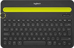 Logitech K480 Bluetooth Multi-Device Keyboard, Black/Green