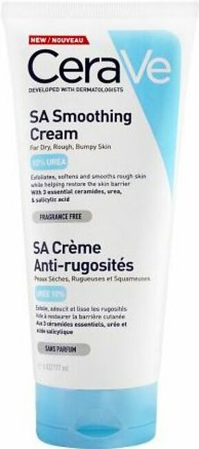 CeraVe Fragrance Free SA Smoothing Cream Dry, Rough Bumpy Skin, 177ml