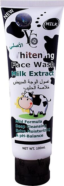 YC Whitening Face Wash, With Milk Extract, 100ml