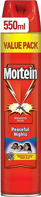 Mortein Peaceful Nights Mosquito Killer Spray, Value Pack, 550ml