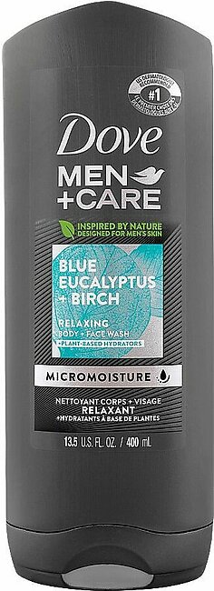Dove Men + Care Blue Eucalyptus + Birch Micro Moisture Body Wash, 400ml