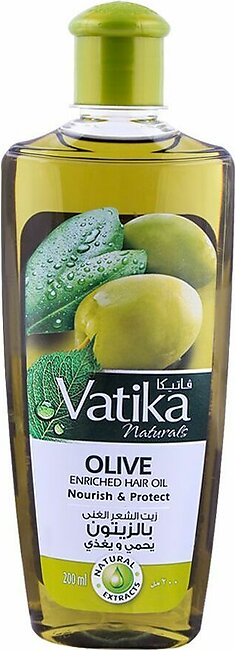 Dabur Vatika Olive Enriched Hair Oil, Nourish & Protect, 200ml
