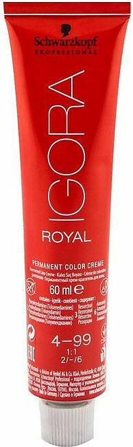 Schwarzkopf Igora Royal Hair Color 4-99 Medium Brown Voilet Extra