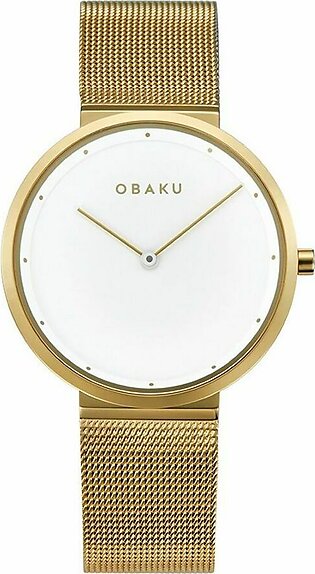 Obaku Women's White Round Dial With Bracelet Analog Watch, V230LXGWMG
