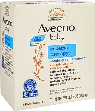 Aveeno Baby Eczema Therapy Soothing Bath Treatment, Fragrance-Free, 106g