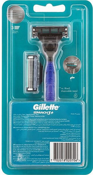 Gillette Mach 3 Plus Razor + Cartriges 2-Pack