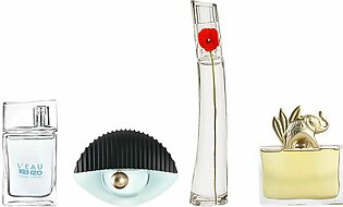 Kenzo Mini Perfume Set For Women, L'eau EDT 5ml + World EDP 5ml + Flower EDP 4ml + Jungle EDP 5ml
