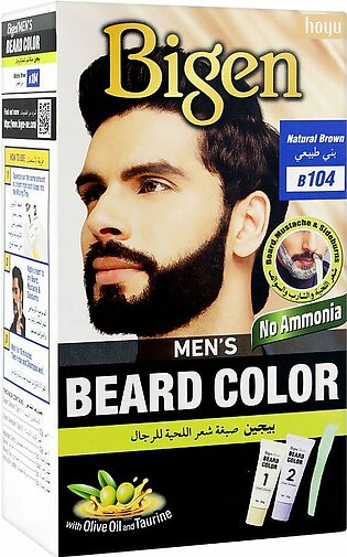 Bigen Men's Beard Colour, Natural Brown B104