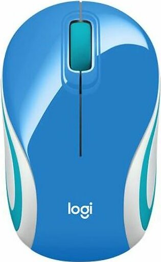 Logitech Wireless Mouse, Blue/White, M187