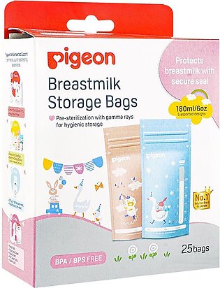Pigeon Breastmilk Storage Bag, 180ml, 25-Pack, A79321