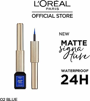 L'Oreal Paris Matte Signature Eyeliner, 02 Blue