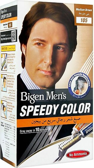 Bigen Men's Speedy Hair Color, Medium Brown 105