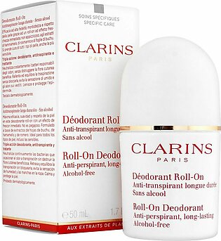 Clarins Paris Anti-Perspirant Deodorant Roll-On, 50ml