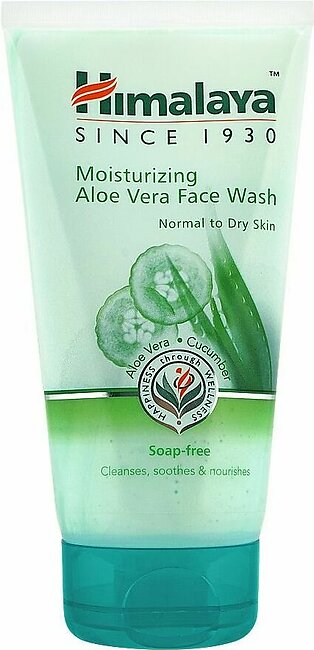 Himalaya Moisturizing Aloe Vera Face Wash, Normal To Dry Skin, 150ml