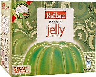 Rafhan Banana Jelly Powder, 4 Portions Pack, 2 KG