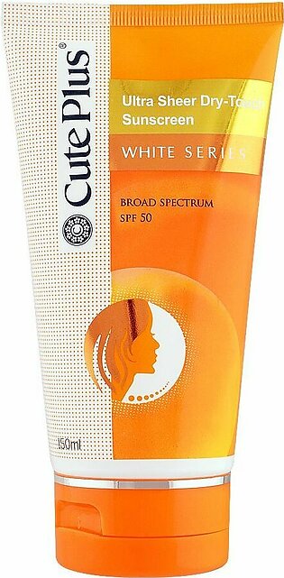 Cute Plus White Series Ultra Sheer Dry-Touch Sunscreen, SPF50, 150ml