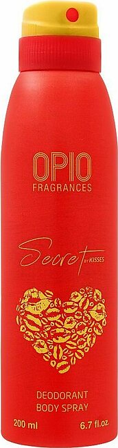 Opio Secret By Kisses Deodorant Body Spray, For Women, 200ml