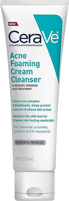 CeraVe Acne Foaming Cream Cleanser, 150ml
