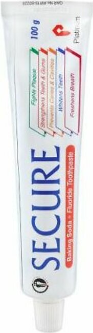 Secure Baking Soda + Fluoride Freshmint Toothpaste, 100g