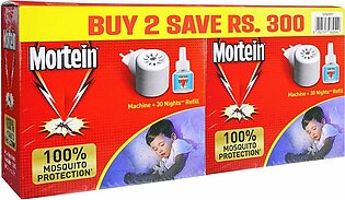 Mortein Liquid Mosquito Machine With Refill, Twin Pack