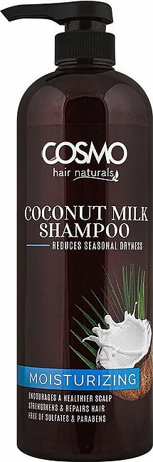 Cosmo Hair Naturals Coconut Milk Moisturizing Shampoo, Strengthens & Repairs Hair, 1000ml