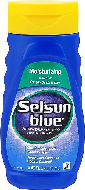 Selsun Blue Moisturizing With Aloe Anti-Dandruff Shampoo, For Dry Scalp & Hair, 150ml
