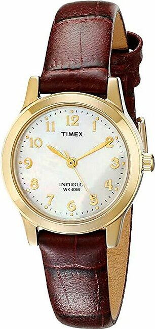 Timex Women's Dress Watch Elevated Classic Burgundy Leather Strap, T21693