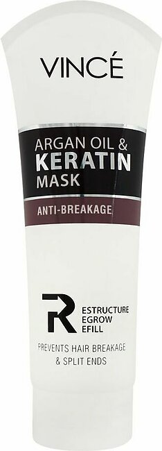 Vince Anti-Breakage Argan Oil & Keratin Hair Mask, 200ml