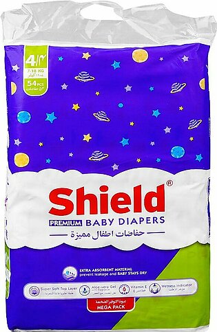 Shield Baby Diapers No. 4, 7-18kg Large, 54-Pack