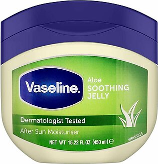 Vaseline Aloe Soothing Petroleum Jelly, Dermatologist Tested, After Sun Moisturiser, 450ml