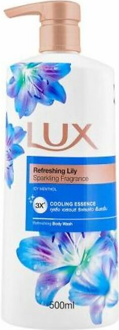 Lux Refreshing Lily Sparkling Fragrance Ice Menthol Refreshing Body Wash, 500ml