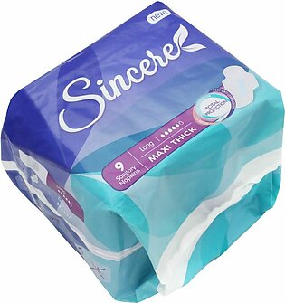 Sincere Maxi Thick Long Sanitary Napkins, 9-Pack