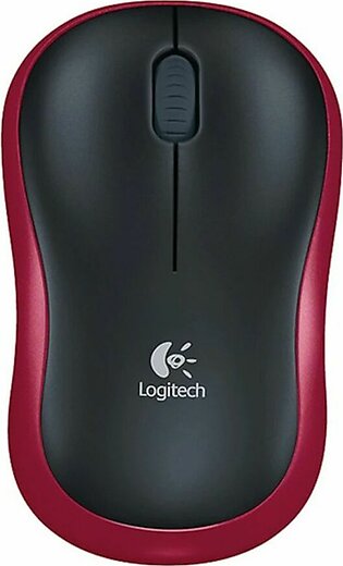 Logitech Wireless Mouse, Black/Red, M185