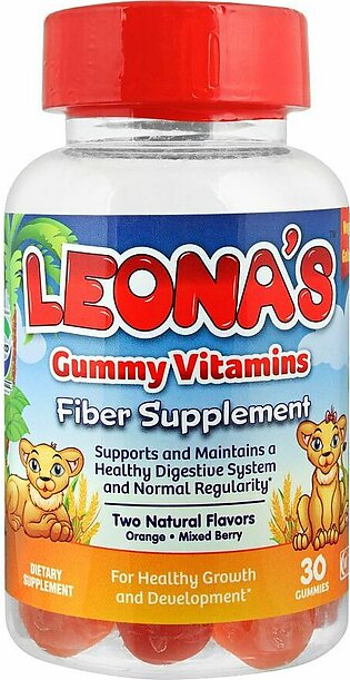 Leona's Fiber Supplement, Dietary Supplement, 30 Gummy Vitamins