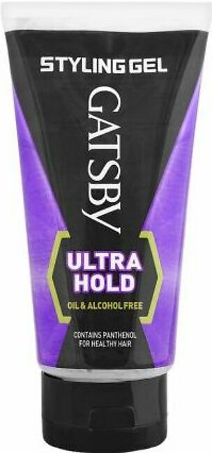 Gatsby Ultra Hold Hair Styling Gel, Oil & Alcohol Free, 150ml