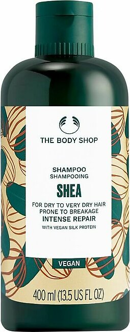 The Body Shop Shea Intense Repair Vegan Shampoo, For Dry to Very Dry Hair, 400ml