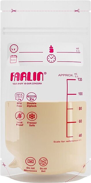 Farlin Disposable Breast Milk Storage Bag, 20-Pack, 120ml, BP-869-1