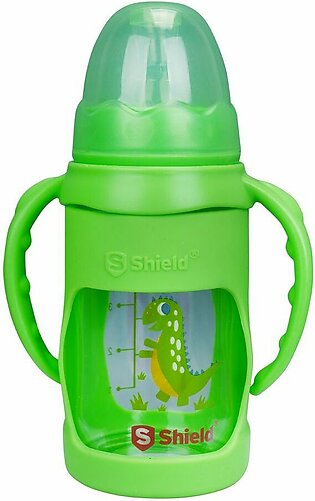 Shield Glass Feeder Silicone Protector Feeder With Handle, For 6+ Months, 120ml