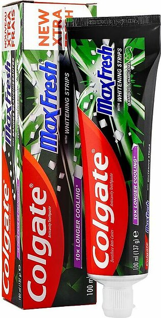 Colgate Max Fresh Bamboo Charcoal With Whitening Strips Toothpaste, 100ml