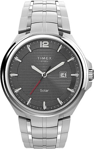 Timex Men's Grey Round Dial With Chrome Bracelet Analog Watch, TW2V39600