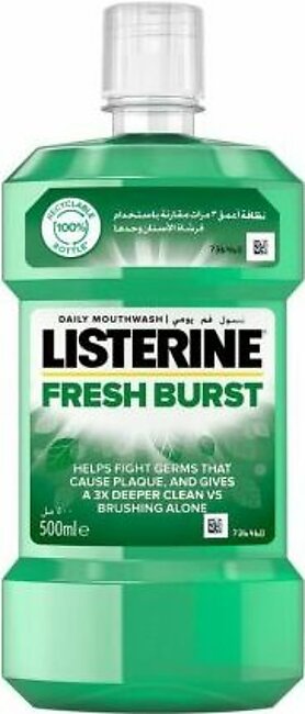Listerine Fresh Burst Antiseptic Mouth Wash, 500ml, Italy