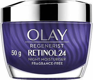 Olay Regenerist Retinol 24 Night Moisturiser Cream, Fragrance-Free, 50g