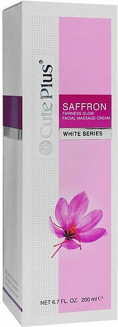 Cute Plus White Series Saffron Fairness Glow Facial Massage Cream, 200ml