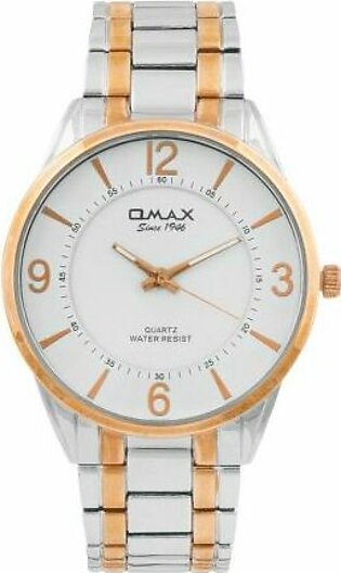 Omax Men's Two Tone Dial & Bracelet Analog Watch, CGH009N003