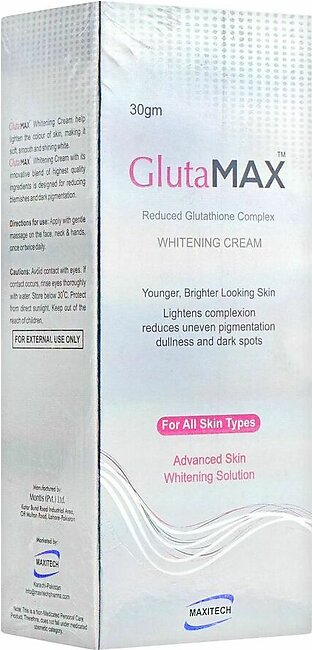 Maxitech Gluta Max Whitening Cream, 30g