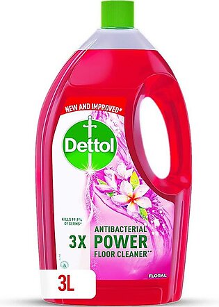 Dettol Antibacterial Power Floor Cleaner, Floral, 3 Liters