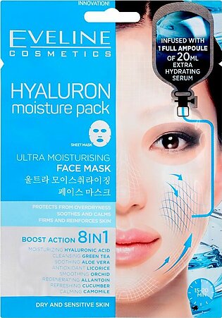 Eveline Hyaluron Boost Action 8-In-1 Ultra Moisturising Face Mask