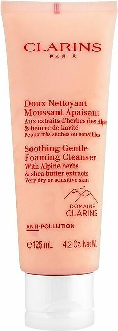 Clarins Paris Soothing Gentle Foaming Cleanser, 125ml