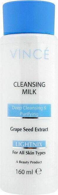 Vince Deep Cleansing & Purifying Lightenix Cleansing Milk, All Skin Types, 160ml