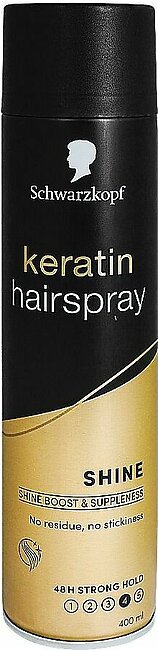 Schwarzkopf Keratin 48H Extra Strong Hold 4 Hair Spray, 400ml